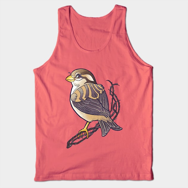 Mandala Sparrow Tank Top by Theysaurus